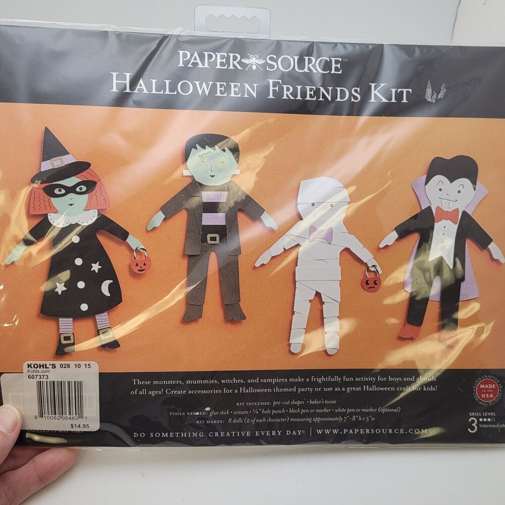 Halloween Friends Craft Kit Paper Character Friends Kit 4 Designs Jack-o-Laterns
